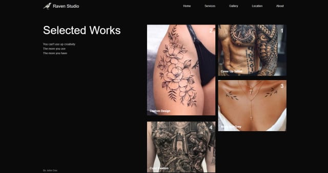 Portfolio website design