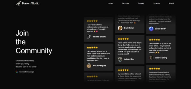 Community page design