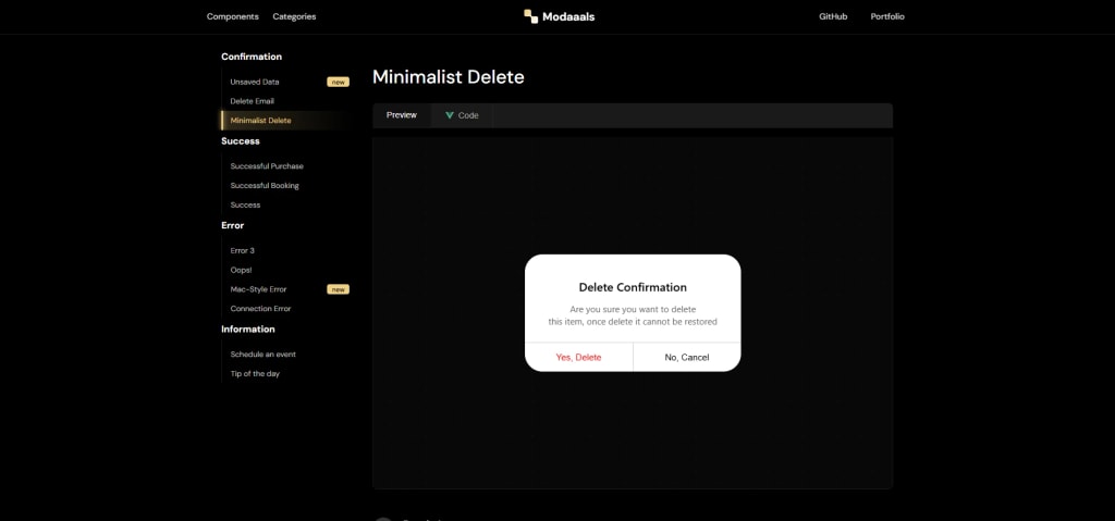 Modaaals project screenshot